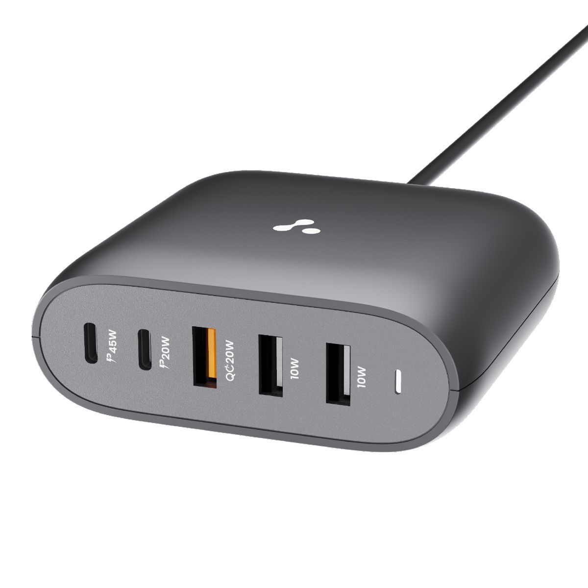 Ambrane RAAP HUB 75 75W Charging Hub for Laptop, iPhone & Android with BoostedSpeed Black